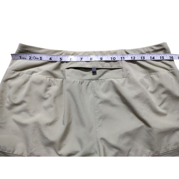 Nike womens Dri-fit running olive green mesh shorts size L - Picture 10 of 12